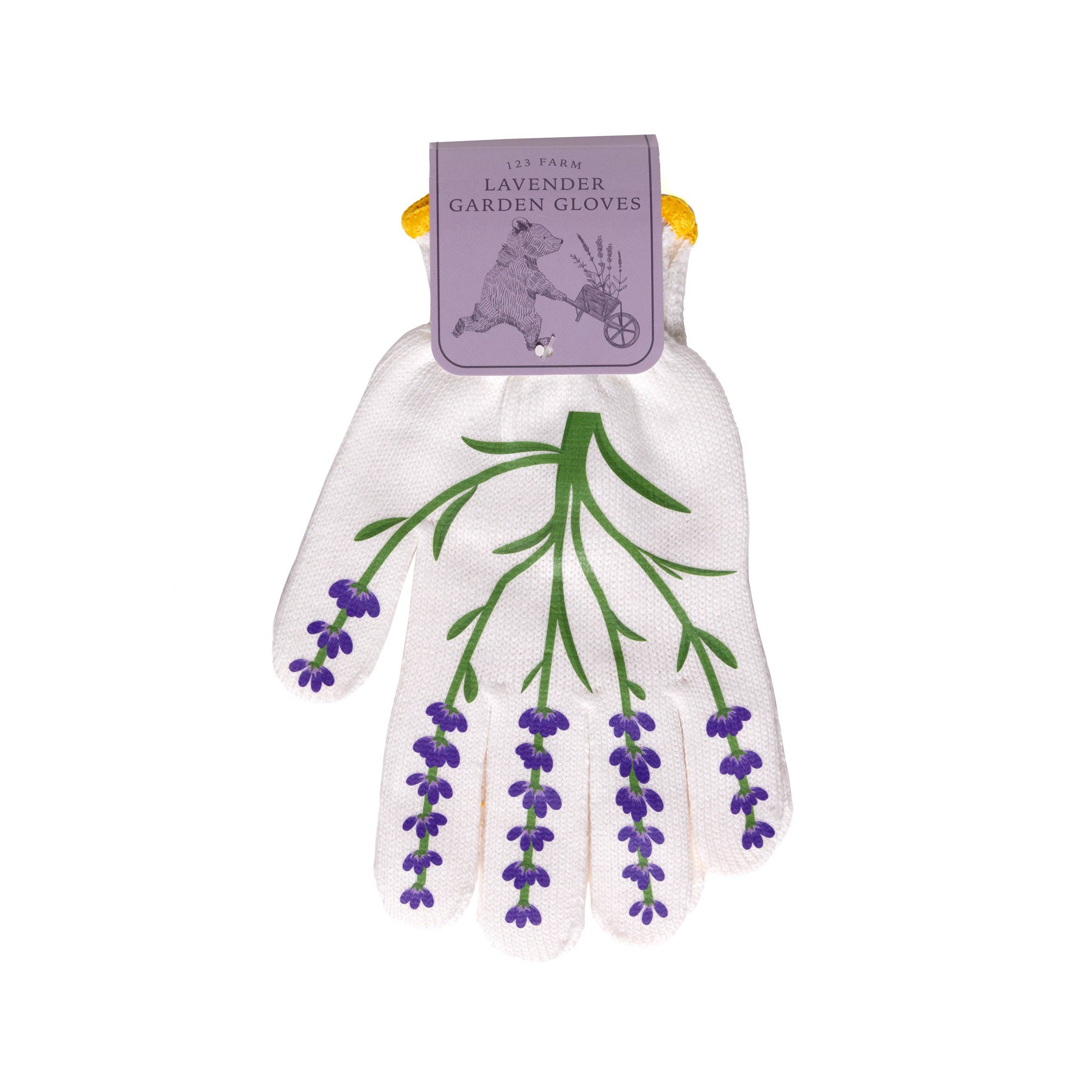 Lavender Print Garden Gloves
