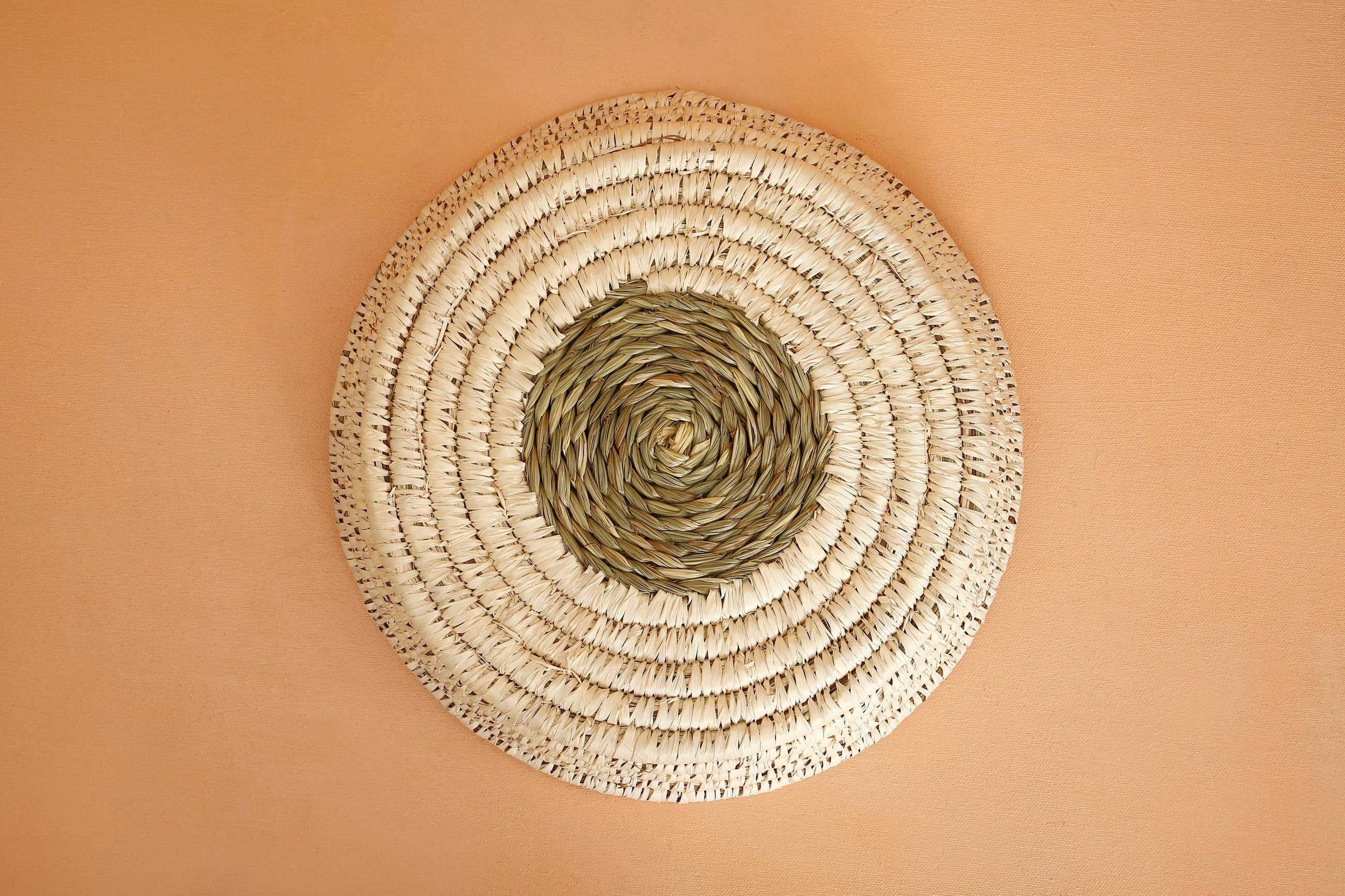 Palm & Sabai Grass Round Basket