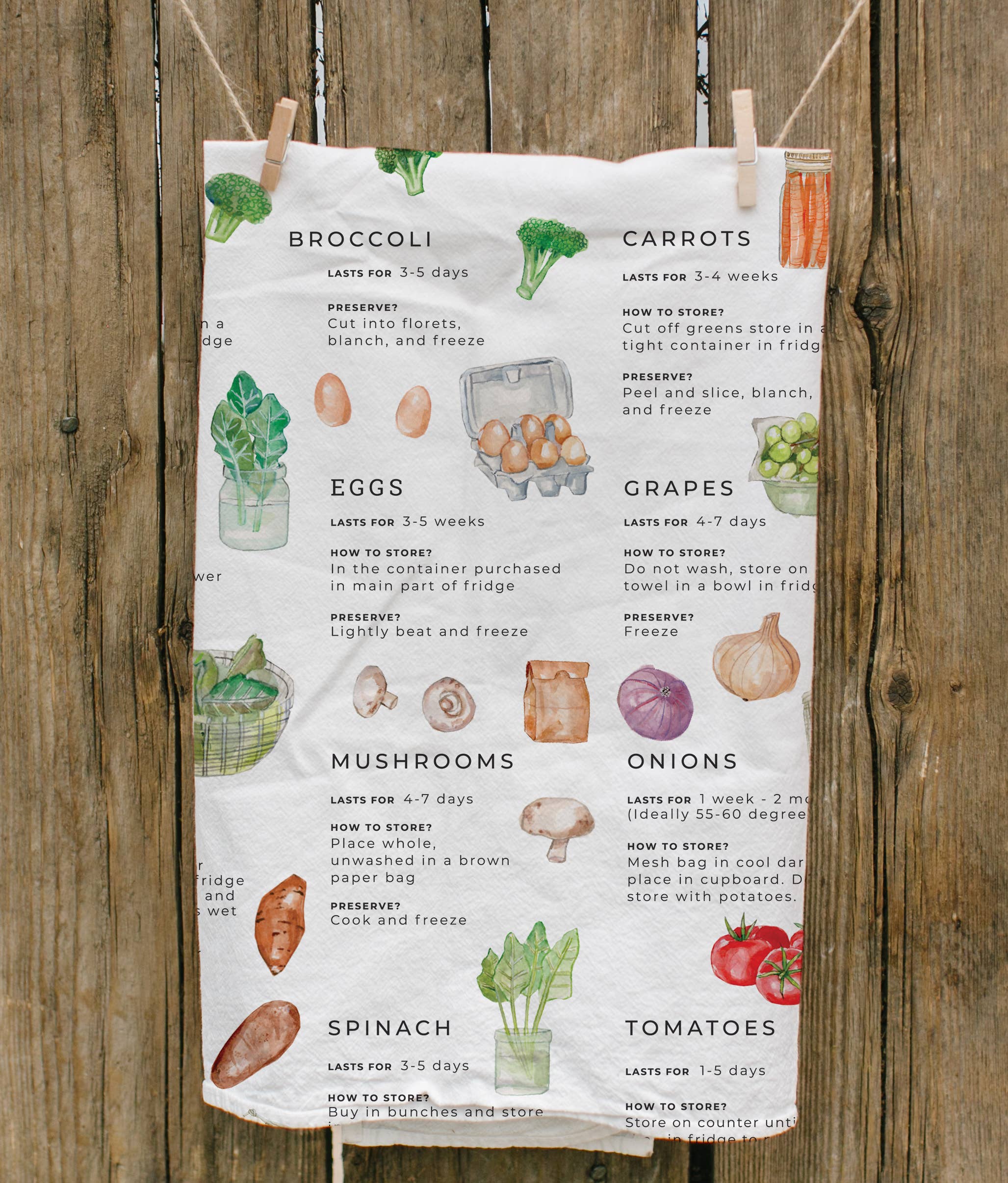 Food Market Tea Towel