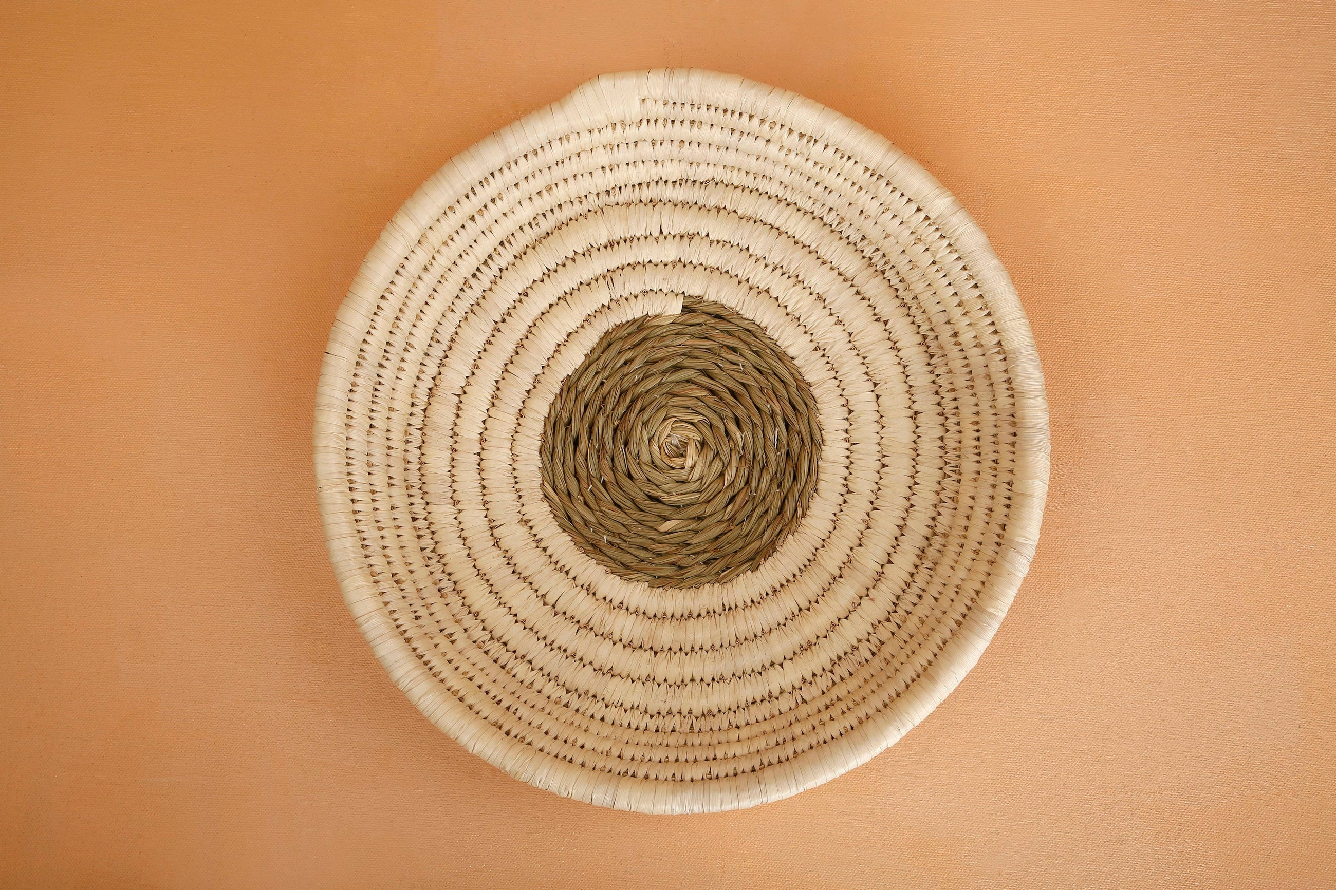 Palm & Sabai Grass Round Basket