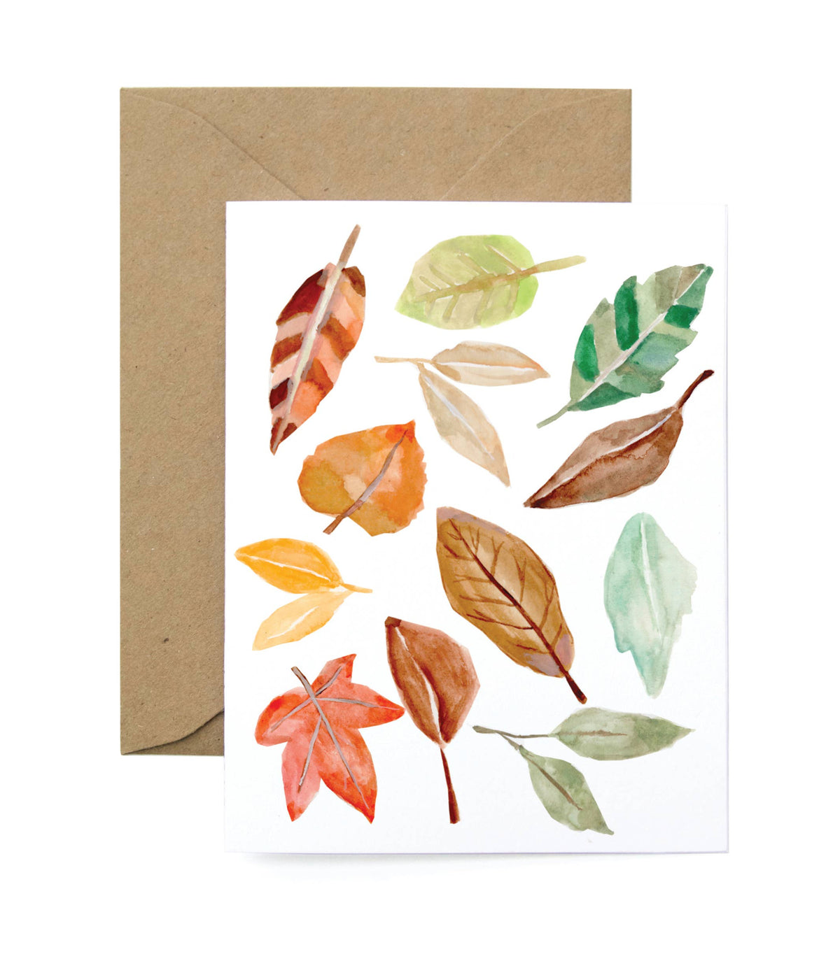 Autumn Falling Leaves Greeting Card