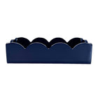 Scalloped Guest Towel Holder | Navy Blue