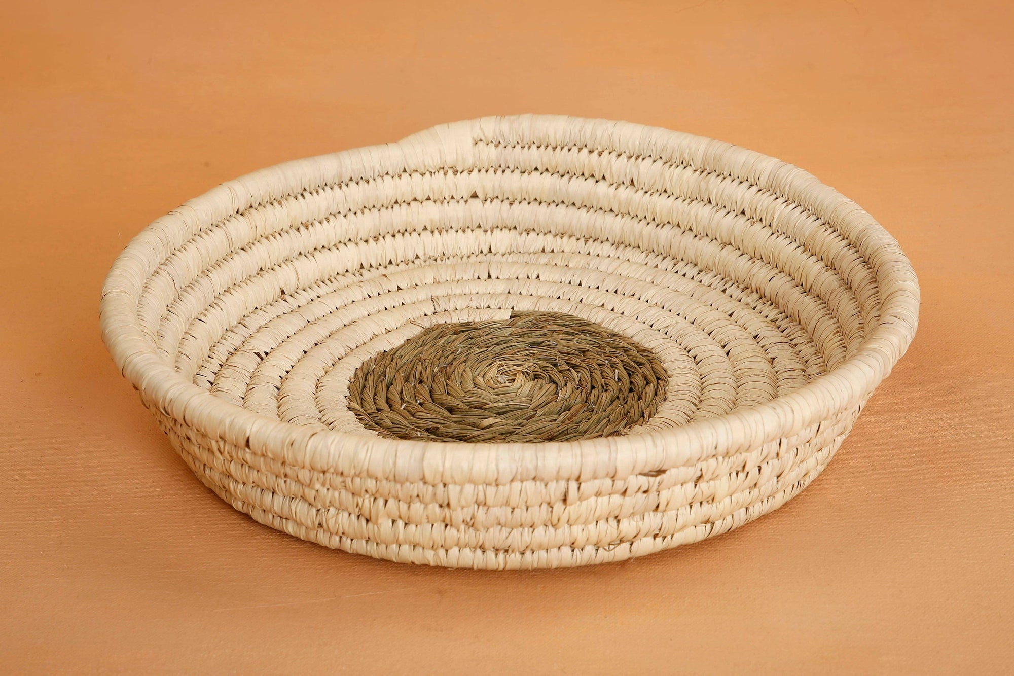 Palm & Sabai Grass Round Basket