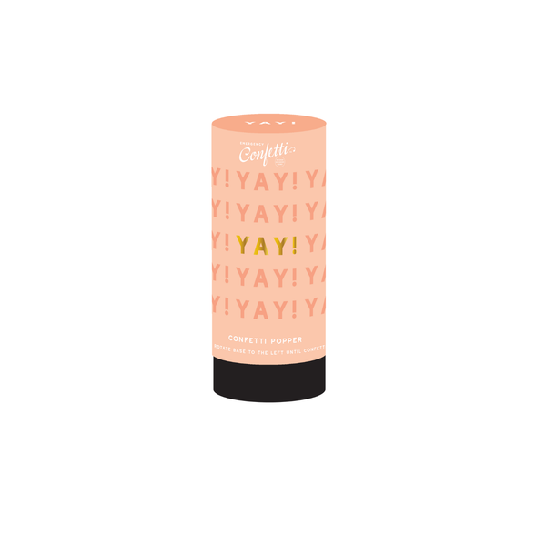 YAY Peach Confetti Popper