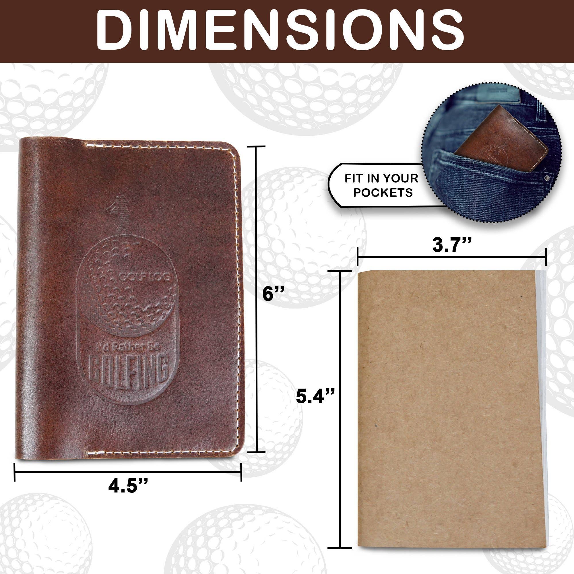 Leather Golf Scorecard Book