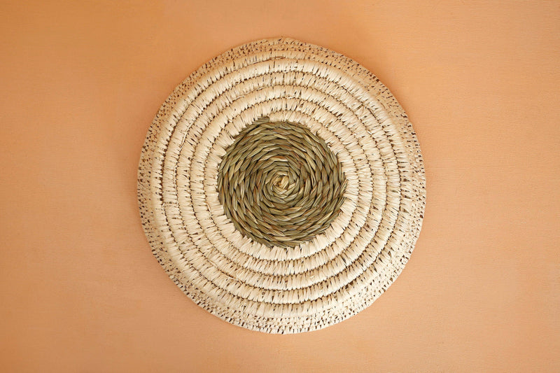 Palm & Sabai Grass Round Basket
