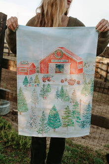 Christmas Tree Farm Tea Towel