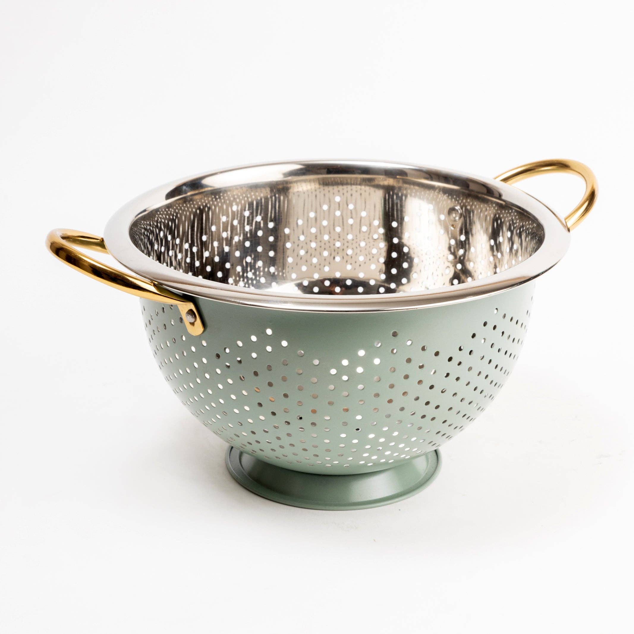 Green Steel Colander