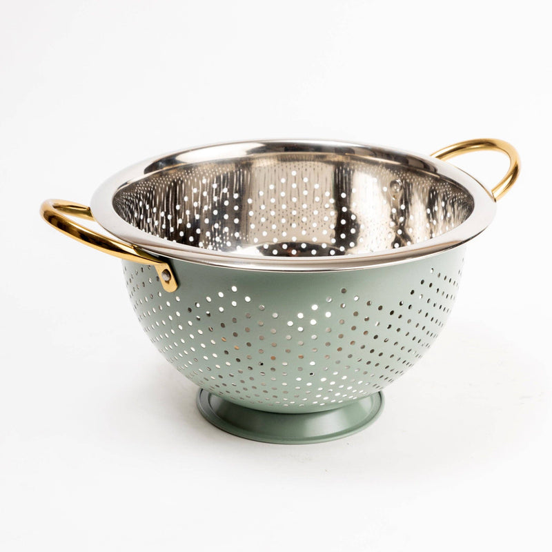 Green Steel Colander