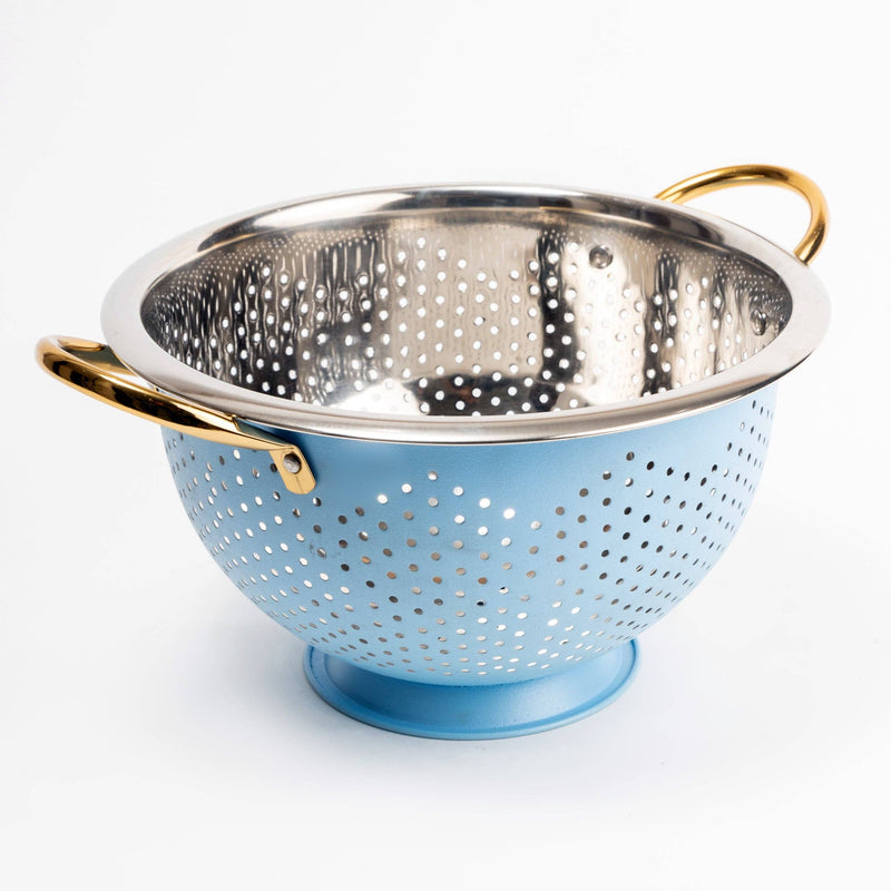 Steel Colander Blue