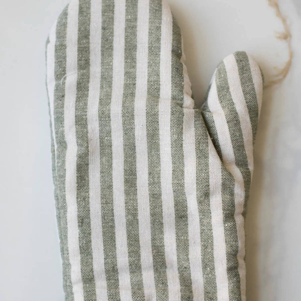 Coffee Stripe Oven Mitt