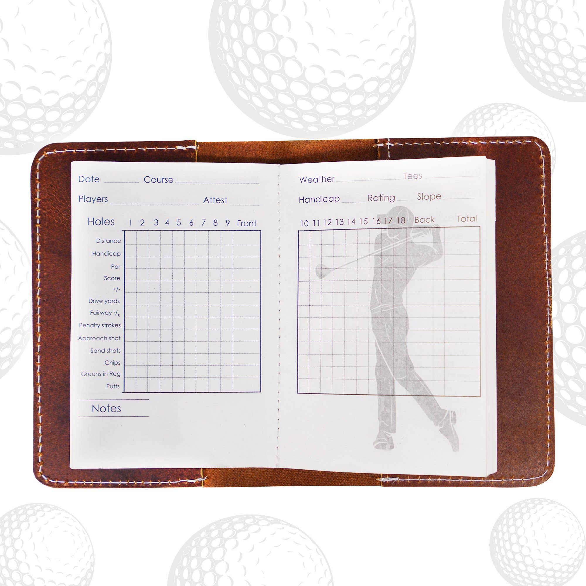 Leather Golf Scorecard Book
