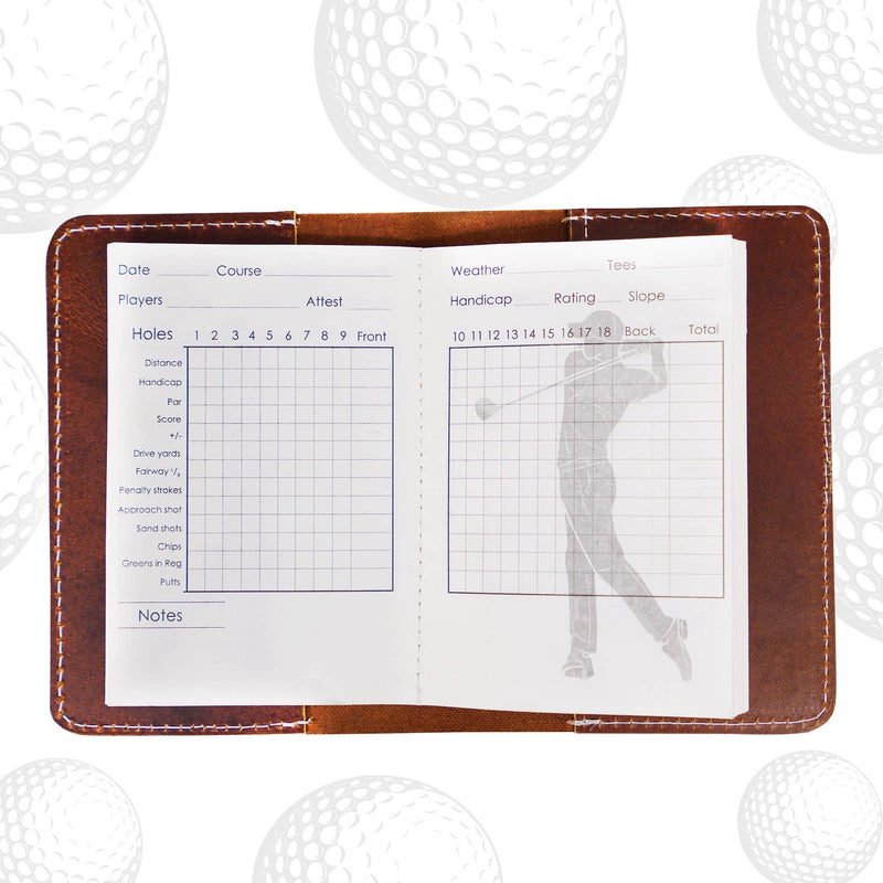 Leather Golf Scorecard Book