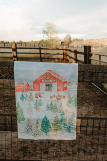 Christmas Tree Farm Tea Towel