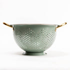 Green Steel Colander