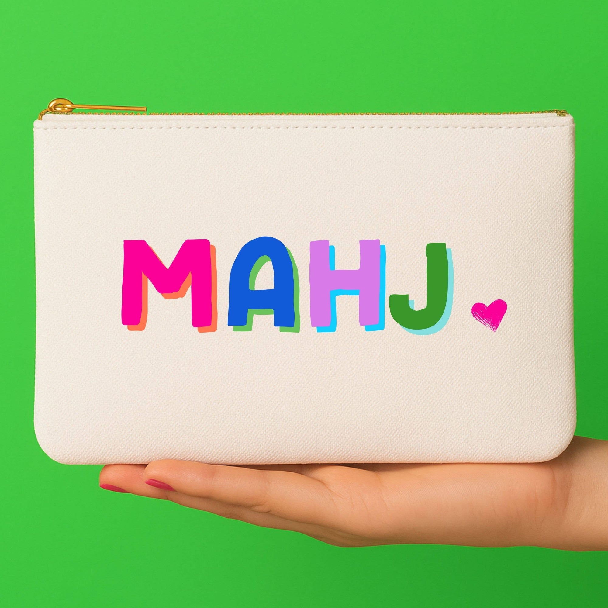Mahjong Bag with Tile Zipper