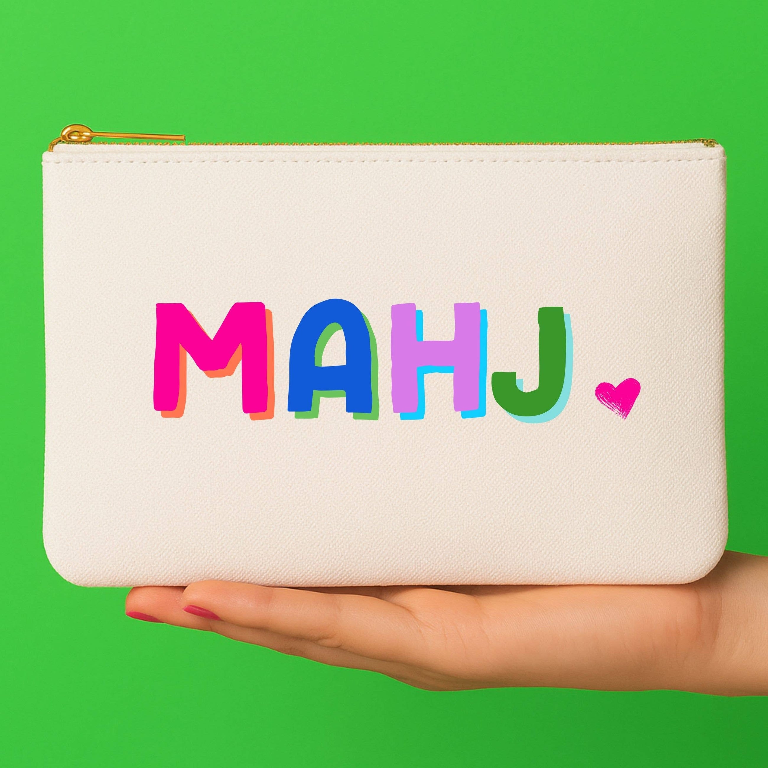 Mahjong Bag with Tile Zipper