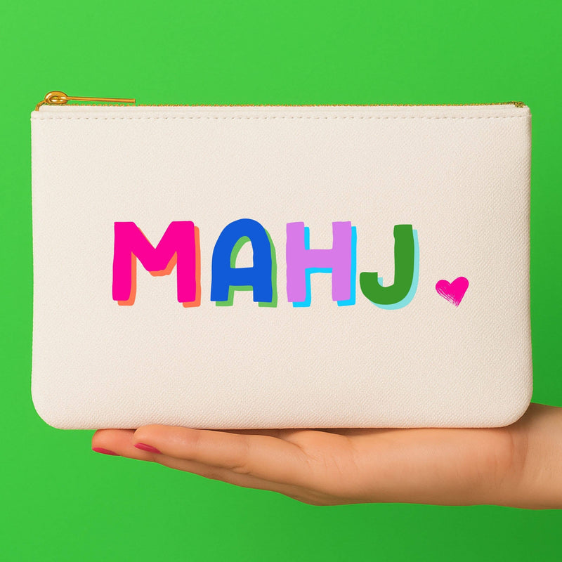 Mahjong Bag with Tile Zipper