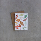 Autumn Falling Leaves Greeting Card