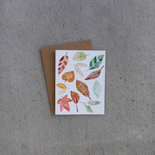 Autumn Falling Leaves Greeting Card
